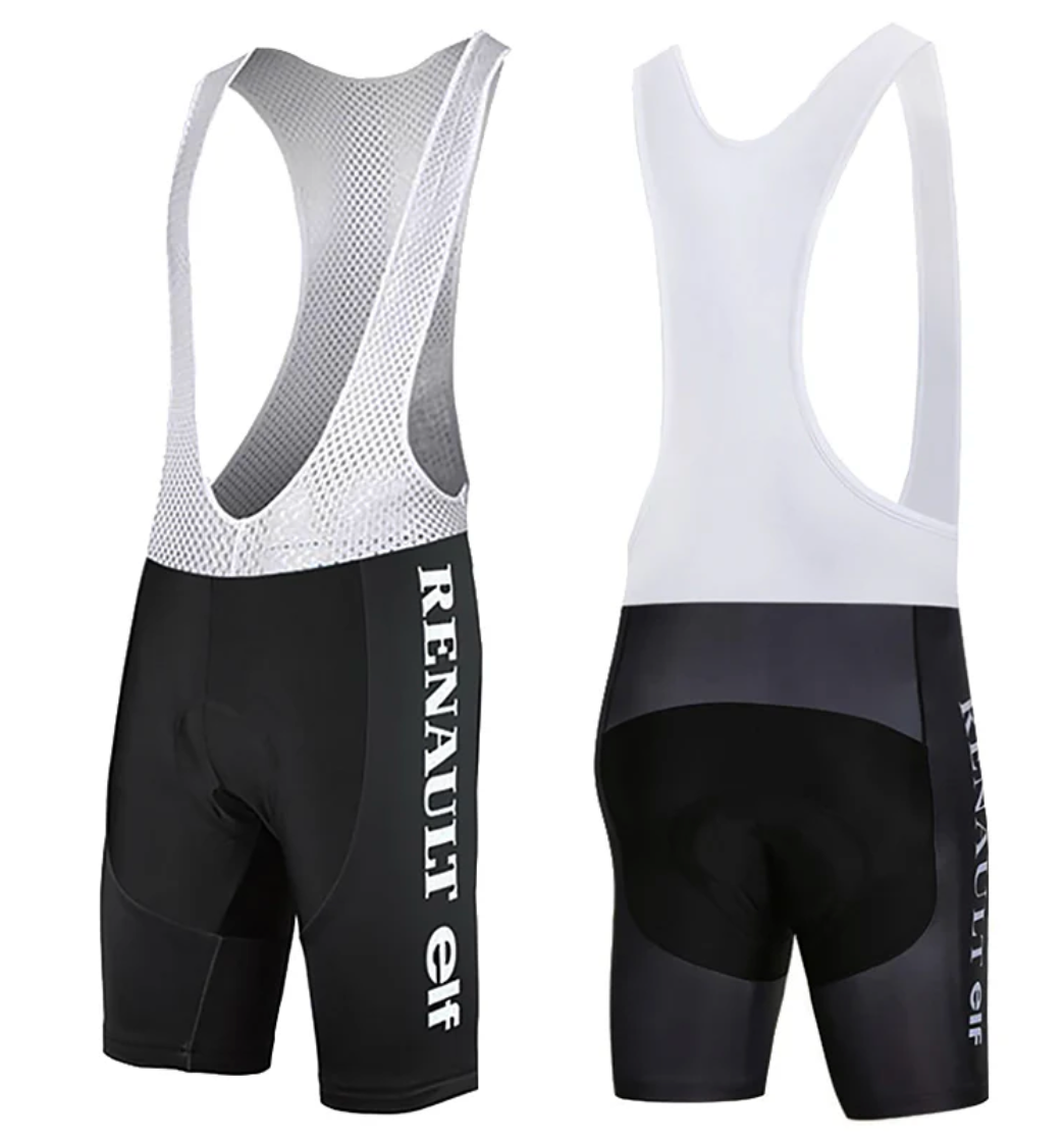 Cuissard Renault Elf Noir et Blanc de Haute Qualité - Vintage Cycling