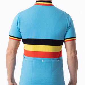 Maillot en Laine Classique Retro Cyclisme Belgique - Vintage Cycling