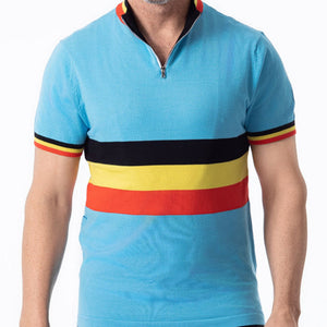 Maillot en Laine Classique Retro Cyclisme Belgique - Vintage Cycling