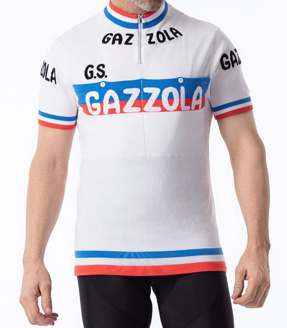 Maillot Cycliste Vintage Gazzola en Laine Mérinos – Style Retro Maillot Cycliste Vintage Gazzola en Laine Mérinos – Style Retro