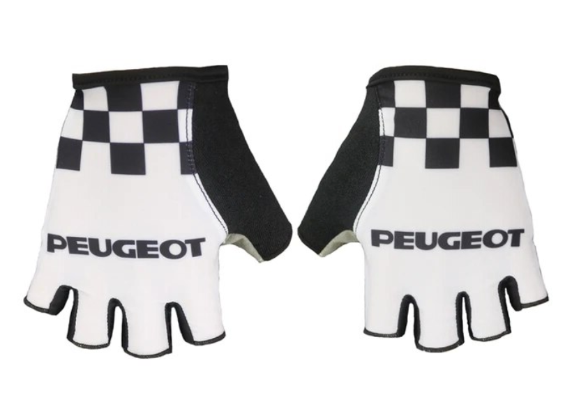 Gants Classique Retro Cycling Peugeot Blanc - Vintage Cycling