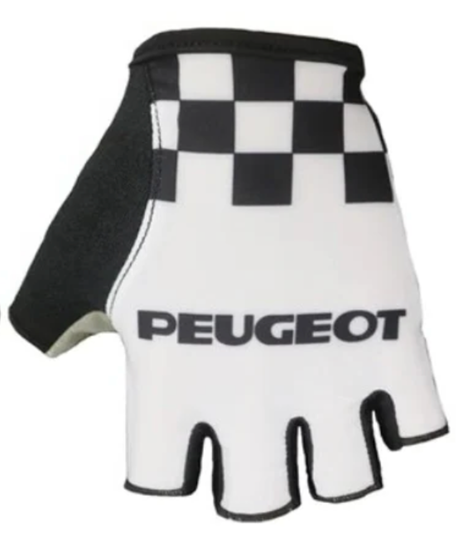Gants Classique Retro Cycling Peugeot Blanc - Vintage Cycling