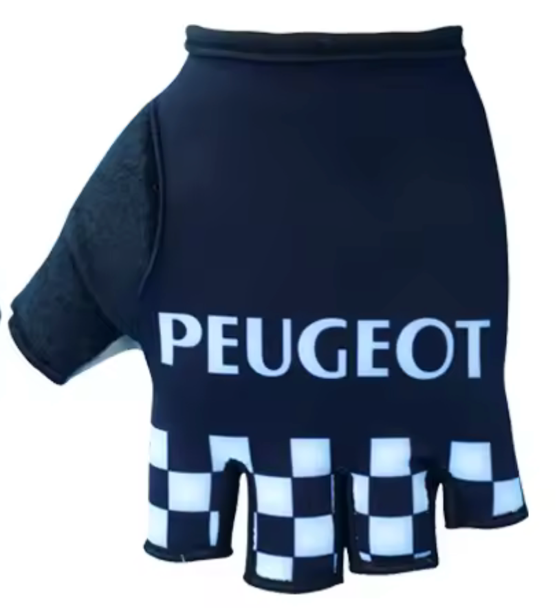 Gants Classique Retro Cycling Peugeot Noir - Vintage Cycling