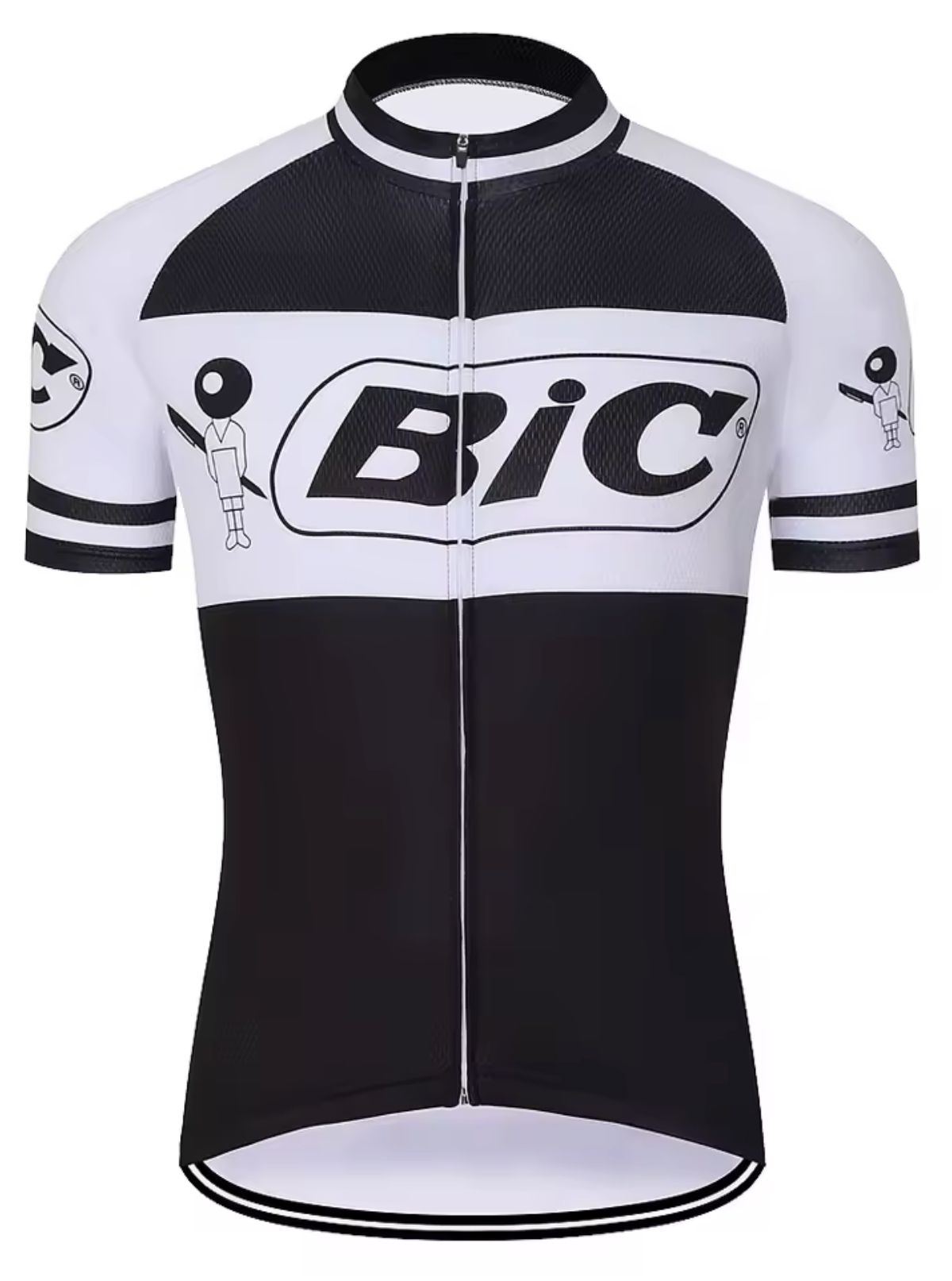 Maillot Classique Retro BIC Cyclisme Noir - Vintage Cycling