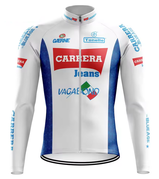 Maillot Classique Vintage Carrera Manches Longues Doublé - Vintage Cycling