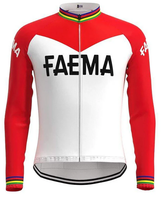 Maillot Classique Vintage Faema Manches Longues Doublé - Vintage Cycling