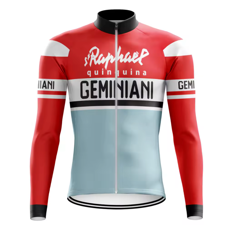 Maillot Classique Vintage Geminiani Manches Longues Doublé - Vintage Cycling