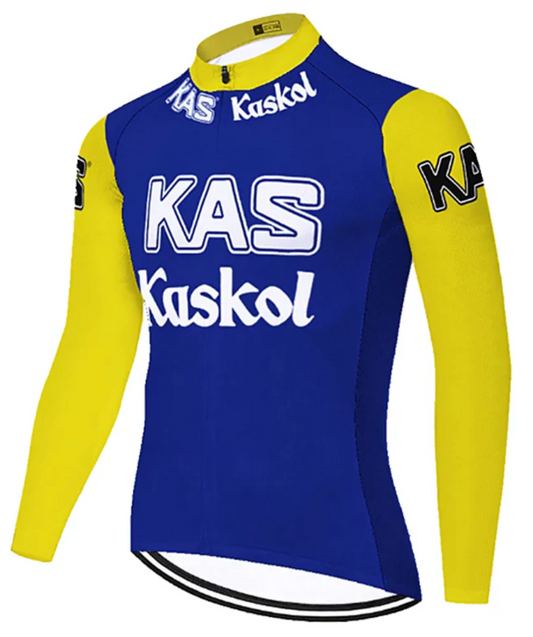 Maillot Classique Vintage KAS-Kaskol Manches Longues Doublé - Vintage Cycling
