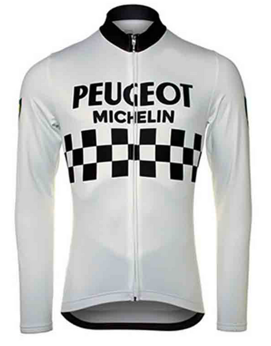 Maillot Classique Vintage Peugeot Manches Longues Doublé - Vintage Cycling