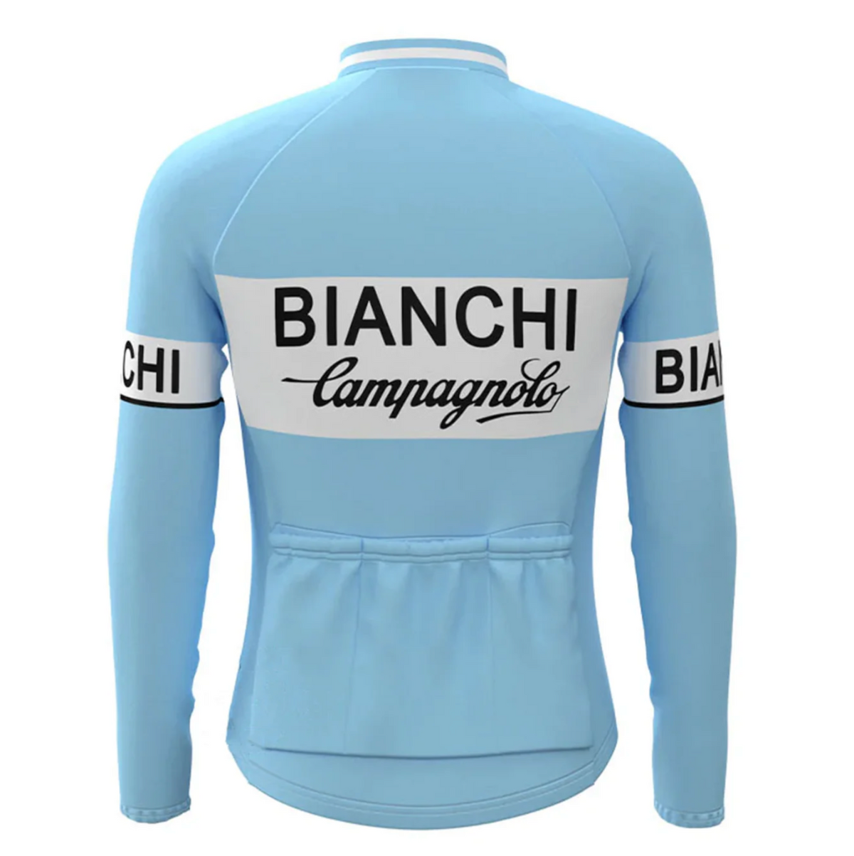 Maillot Cycliste Long Vintage Bianchi (dos) - Vintage Cycling