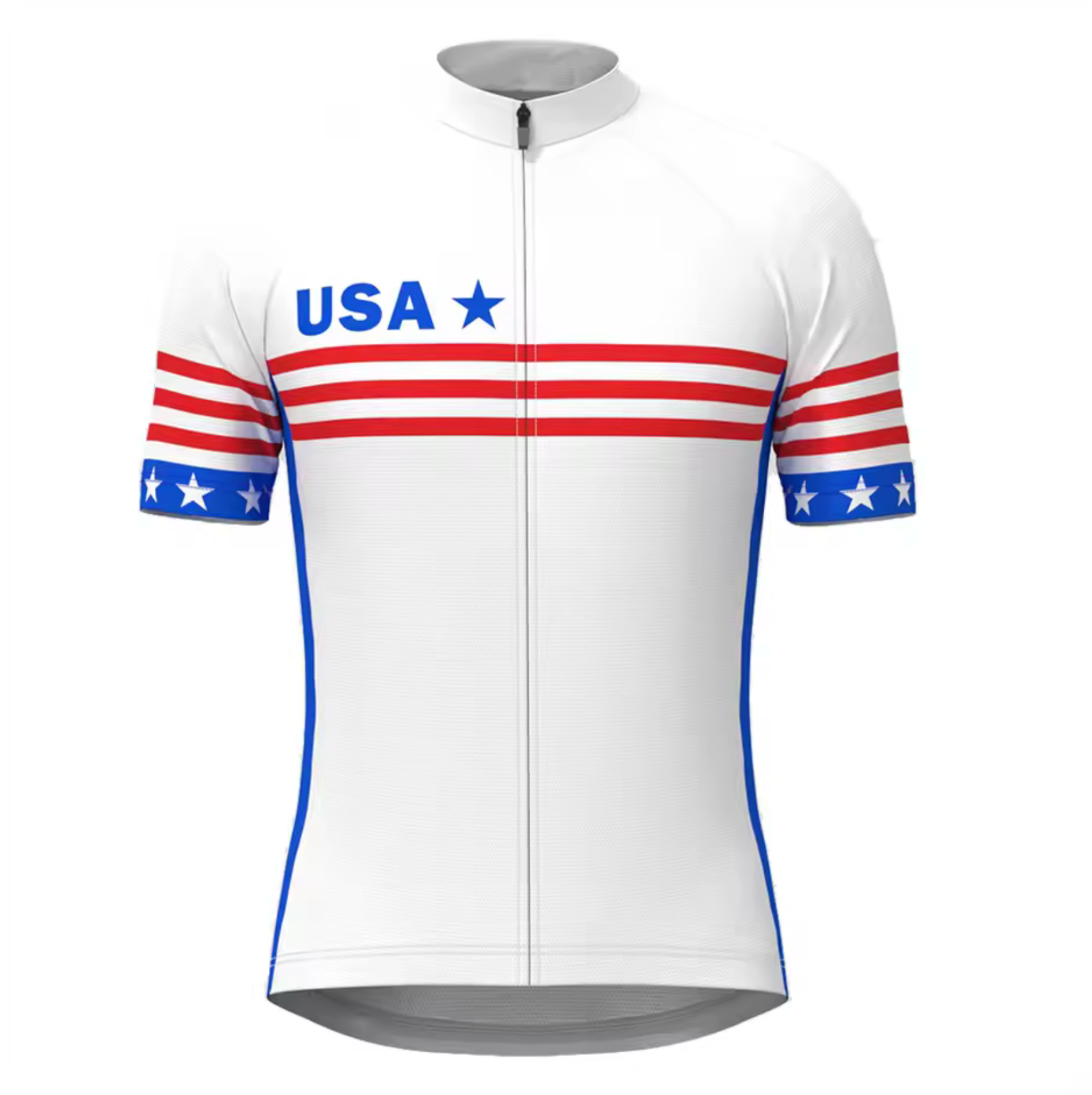 Maillot Cycliste Vintage USA – Style Rétro Classique Maillot Cycliste Vintage USA – Style Rétro Classique