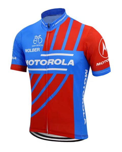 Maillot Cycliste Vintage Davitamon Lotto – Années 90 – Taille XL, Rouge, Poches Arrière