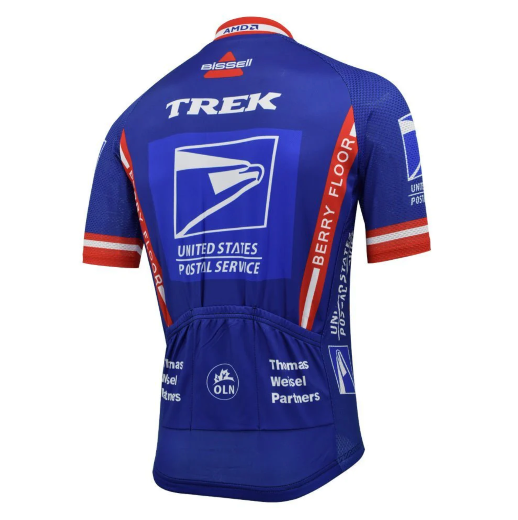Maillot Cycliste Vintage Trophée FISMAR - Tricots Du Rocher - Bleu Blanc Rouge - Taille M