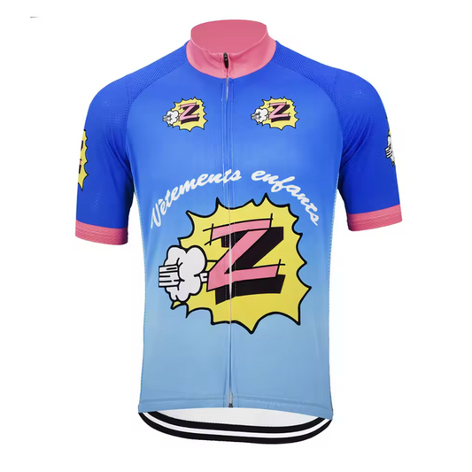 Maillot Vintage Classique Z Bleu - Vintage Cycling