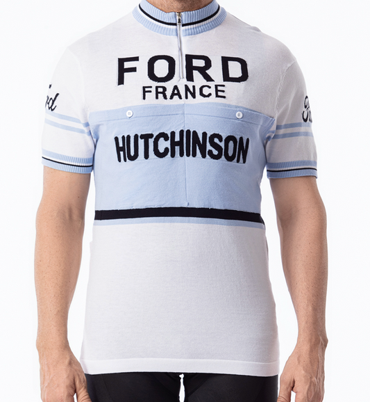 Maillot en Laine Classique Retro Cycling Ford France Hutchinson - Vintage Cycling