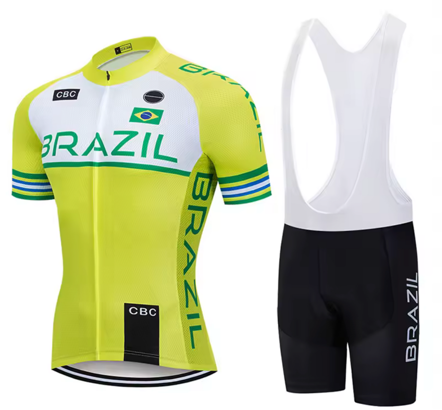 Maillot et Cuissard Cycliste Brésil - Vintage Cycling