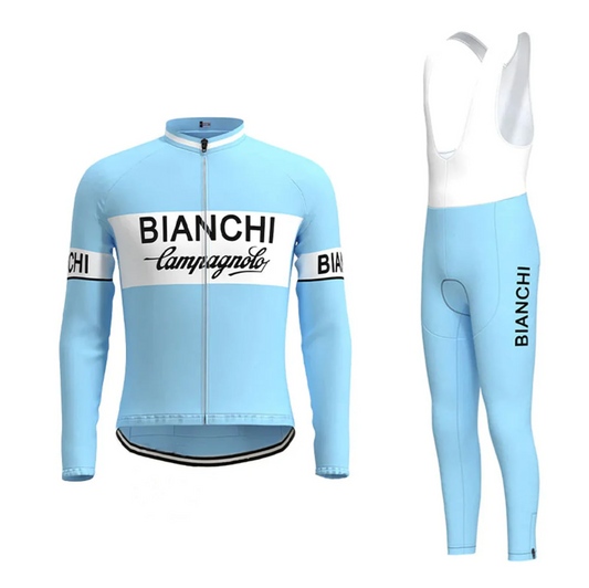Maillot et Cuissard Cycliste Long Vintage Bianchi - Vintage Cycling