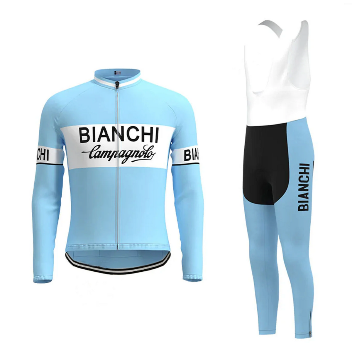 Maillot et Cuissard Cycliste Long Vintage Bianchi - Vintage Cycling