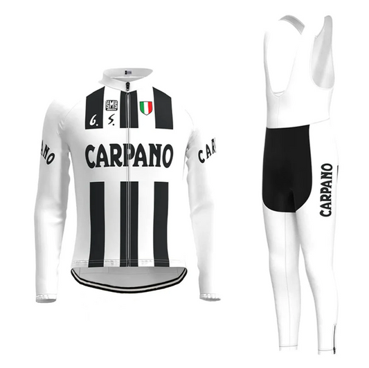 Maillot et Cuissard Cycliste Vintage GS Carpano Manches Longues Doublé - Vintage Cycling