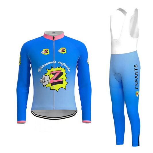 Maillot et Cuissard Cycliste Vintage Z Manches Longues Doublé - Vintage Cycling
