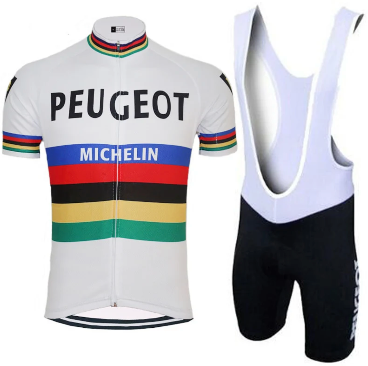 Maillot et Cuissard Vintage Classique Peugeot Michelin - Vintage Cycling