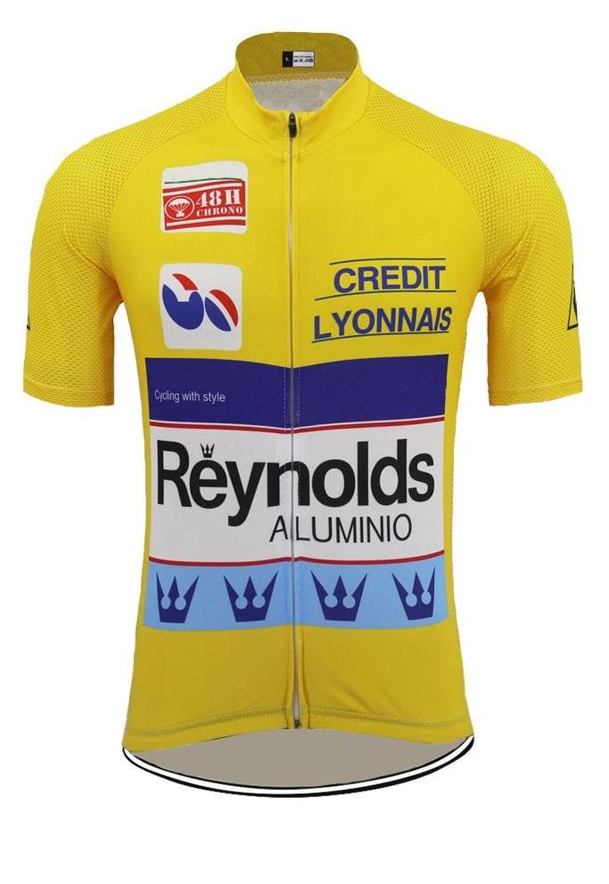Maillot Classique Reynolds Jaune - Vintage Cycling