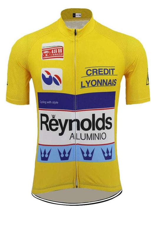 Maillot Classique Reynolds Jaune - Vintage Cycling