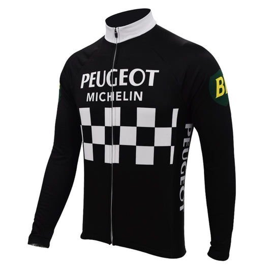 Maillot Classique Vintage Peugeot Manches Longues Doublé - Vintage Cycling