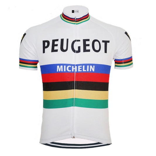 Maillot Vintage Classique Peugeot Michelin - Vintage Cycling