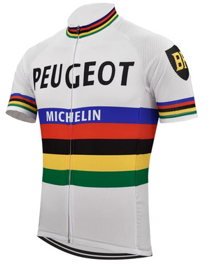 Maillot Vintage Classique Peugeot Michelin - Vintage Cycling