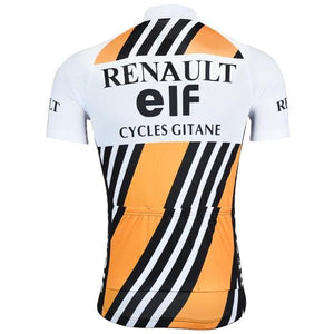 Maillot Classique et Cuissard Retro Renault ELF Orange - Vintage Cycling
