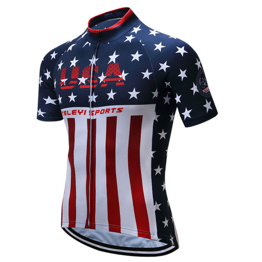 Maillot Classique Retro USA Cyclisme - Vintage Cycling