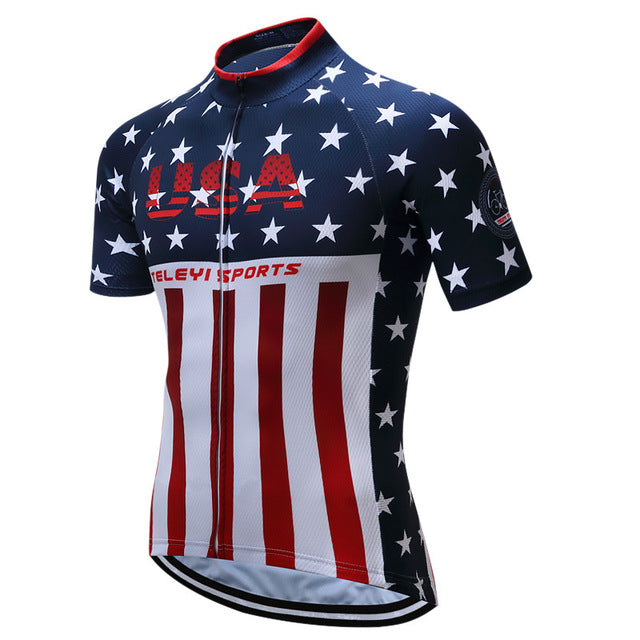 Maillot Classique Retro USA Cyclisme - Vintage Cycling