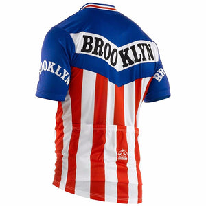 Maillot Classique Retro Brooklyn Noir / Vert / Bleu - Vintage Cycling