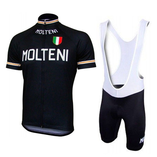 Maillot et Cuissard Classique Vintage Molteni Noir - Vintage Cycling