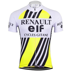 Maillot Classique Retro Renault ELF Jaune - Vintage Cycling