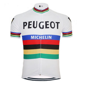 Maillot Vintage Classique Peugeot Michelin - Vintage Cycling