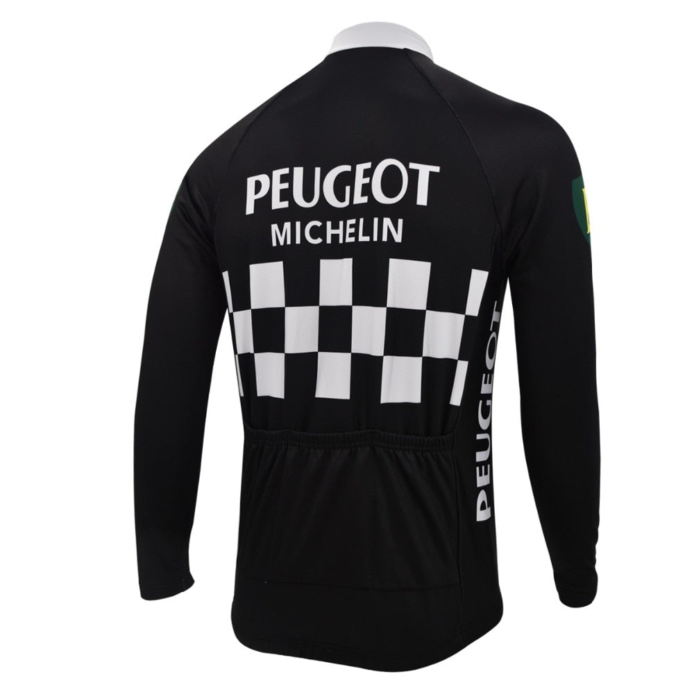 Maillot Classique Vintage Peugeot Manches Longues Doublé - Vintage Cycling