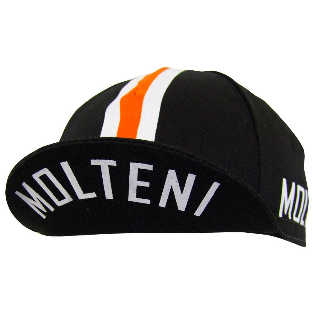 Casquette classique vintage noir cycliste - MOLTENI - Vintage Cycling
